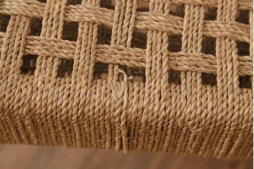 ヴィンテージ家具　北欧ビンテージ　チーク材　丁寧に編み込まれた座面が魅力のダイニングチェア(椅子、デスクチェア)(R-045091)