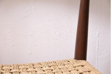 ヴィンテージ家具　北欧ビンテージ　チーク材　丁寧に編み込まれた座面が魅力のダイニングチェア(椅子、デスクチェア)(R-045093)
