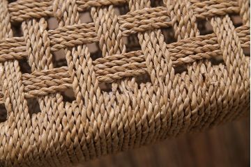 ヴィンテージ家具　北欧ビンテージ　チーク材　丁寧に編み込まれた座面が魅力のダイニングチェア(椅子、デスクチェア)(R-045093)