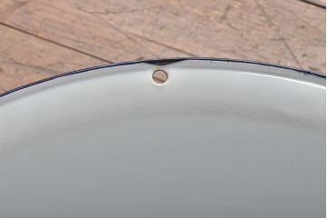 ビンテージ　琺瑯　洗面器　大きなホーローたらい(ほうろう、手洗い桶、ボウル、タライ)(R-045098)