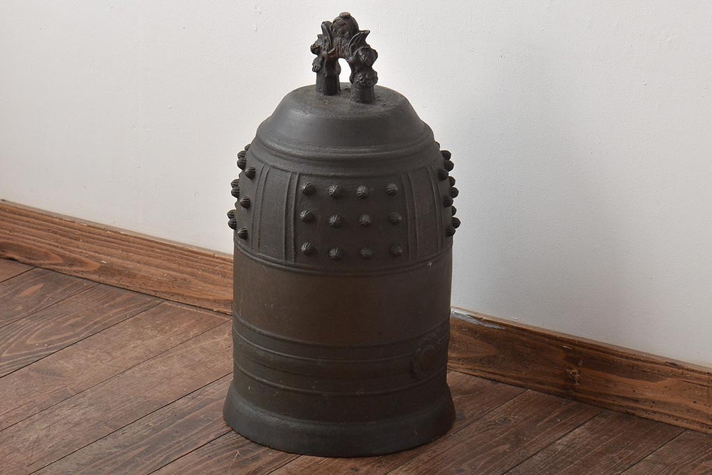 藤原特製　銅製　古い半鐘　釣鐘　24kg(R-045104)