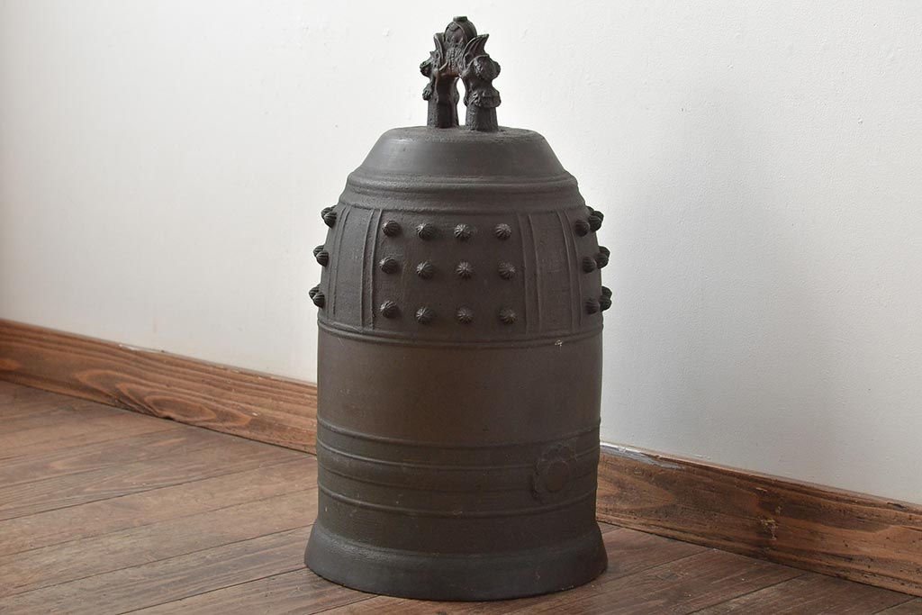 藤原特製　銅製　古い半鐘　釣鐘　24kg(R-045104)