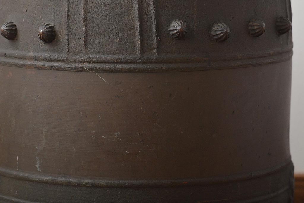 藤原特製　銅製　古い半鐘　釣鐘　24kg(R-045104)