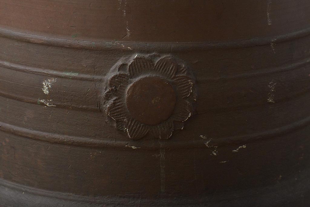 藤原特製　銅製　古い半鐘　釣鐘　24kg(R-045104)