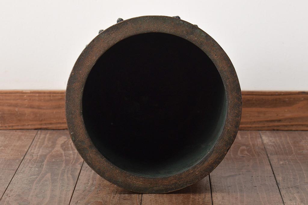 藤原特製　銅製　古い半鐘　釣鐘　24kg(R-045104)