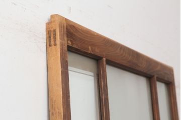 アンティーク建具　昭和初期　レトロな雰囲気が魅力の引き戸1枚(ガラス戸、建具)(R-045107)