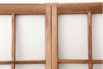 アンティーク建具　昭和初期　レトロな雰囲気が魅力の引き戸4枚セット(ガラス戸、建具)(R-045109)