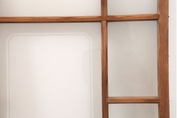 アンティーク建具　昭和初期　レトロな雰囲気が魅力の引き戸4枚セット(ガラス戸、建具)(R-045109)