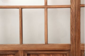 アンティーク建具　昭和初期　レトロな雰囲気が魅力の引き戸4枚セット(ガラス戸、建具)(R-045109)