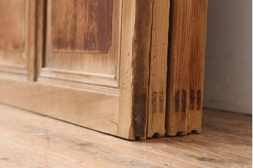 アンティーク建具　昭和初期　レトロな雰囲気が魅力の引き戸4枚セット(ガラス戸、建具)(R-045109)