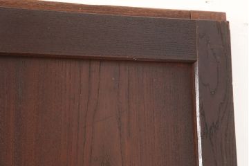 アンティーク建具　上手物　裏ガラス入り　総栗材でつくられた珍しい格子帯戸4枚セット(引き戸、建具)(R-045110)