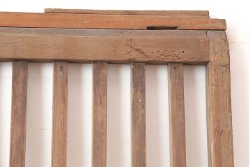 アンティーク建具　昭和初期　古い木の風合いが魅力の荒格子戸1枚(引き戸、建具)(R-045115)