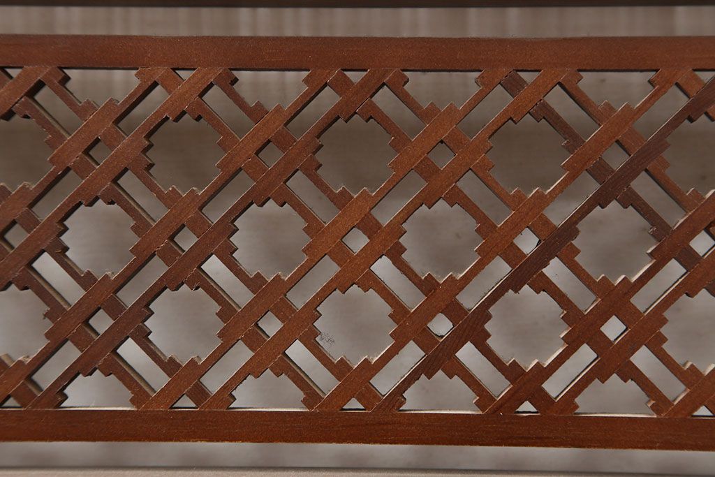 アンティーク建具　昭和中期　組子入り　涼しげな空間作りにおすすめの御簾戸2枚セット(簾戸、簀戸、葭戸、夏障子、夏戸、葦戸)(R-045116)