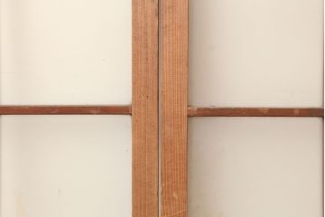 レトロ建具　昭和中期　すりガラス　温かみのある雰囲気が素敵なガラス戸3枚セット(引き戸、建具)(R-045119)