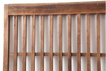 アンティーク建具　昭和初期　古い木の味わいが魅力の荒格子戸1枚(引き戸、建具)(R-045120)