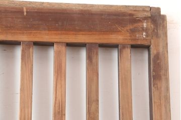 アンティーク建具　昭和初期　古い木の味わいが魅力の荒格子戸1枚(引き戸、建具)(R-045120)