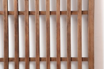 アンティーク建具　昭和初期　古い木の味わいが魅力の荒格子戸1枚(引き戸、建具)(R-045120)