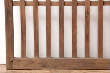 アンティーク建具　昭和初期　古い木の味わいが魅力の荒格子戸1枚(引き戸、建具)(R-045120)