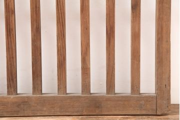 アンティーク建具　昭和初期　古い木の味わいが魅力の荒格子戸1枚(引き戸、建具)(R-045120)