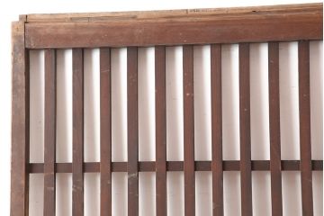 アンティーク建具　昭和初期　古い木の味わいが魅力の荒格子戸1枚(引き戸、建具)(R-045120)