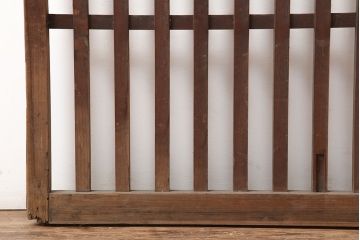 アンティーク建具　昭和初期　古い木の味わいが魅力の荒格子戸1枚(引き戸、建具)(R-045120)