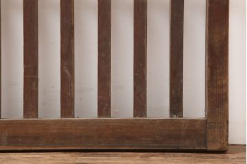 アンティーク建具　昭和初期　古い木の味わいが魅力の荒格子戸1枚(引き戸、建具)(R-045120)