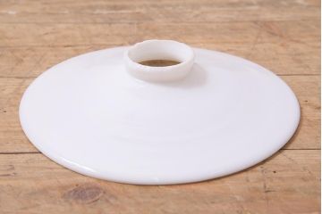 ビンテージ照明　戦前　レトロな平笠シェードの吊り下げ照明(ペンダントライト、天井照明、電笠)(R-045121)