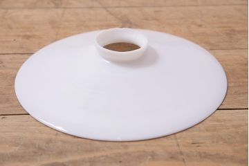 ビンテージ照明　戦前　レトロな平笠シェードの吊り下げ照明(ペンダントライト、天井照明、電笠)(R-045122)