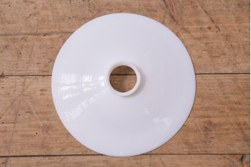 アンティーク照明　昭和レトロ　やわらかな光を放つ平笠シェードの吊り下げ照明(ペンダントライト、天井照明、電笠)(R-045126)