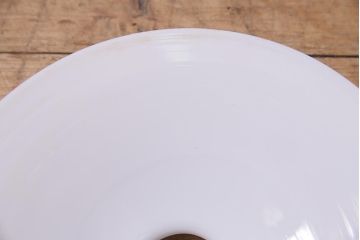 アンティーク照明　昭和レトロ　やわらかな光を放つ平笠シェードの吊り下げ照明2個セット(ペンダントライト、天井照明、電笠)(R-045128)