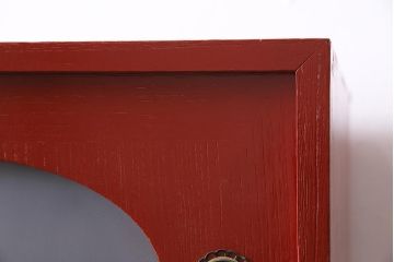 アンティーク家具　総桐材　カシュー　朱塗りの美しい色合いがモダンな桐箪笥(タンス、たんす、衣装箪笥)(R-045129)