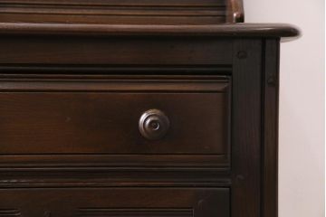 ヴィンテージ家具　イギリスビンテージ　ERCOL(アーコール)　Old Colonial(オールドコロニアル)　気品と風格が漂うカップボード(本棚、ブックシェルフ、食器棚)(R-045136)
