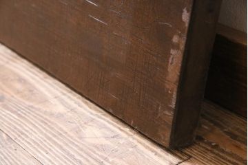 アンティーク雑貨　明治大正期　使いこまれた風合いが魅力の味カツラ材一枚板(古材、DIY素材、材料)(R-045140)