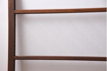 ビンテージ建具　昭和中期　ダイヤガラス・モールガラス　シンプルでレトロなガラス戸2枚セット(窓、引き戸)(R-045145)