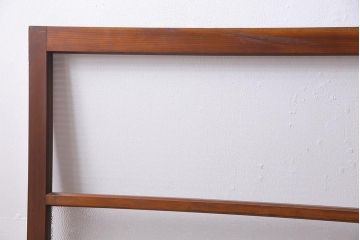 ビンテージ建具　昭和中期　ダイヤガラス・モールガラス　シンプルでレトロなガラス戸2枚セット(窓、引き戸)(R-045145)