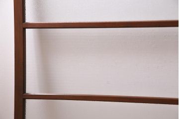 ビンテージ建具　昭和中期　ダイヤガラス・モールガラス　シンプルでレトロなガラス戸2枚セット(窓、引き戸)(R-045145)