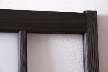 アンティーク建具　昭和初期　当店オリジナルガラス・花菱模様　大正ロマン香るガラス戸2枚セット(引き戸、建具)(R-045146)
