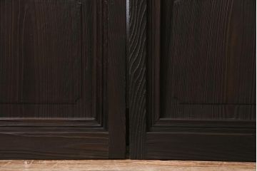 アンティーク建具　昭和初期　当店オリジナルガラス・花菱模様　大正ロマン香るガラス戸2枚セット(引き戸、建具)(R-045146)