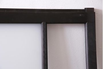 アンティーク建具　昭和初期　当店オリジナルガラス・花菱模様　大正ロマン香るガラス戸2枚セット(引き戸、建具)(R-045146)