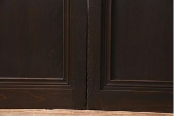 アンティーク建具　昭和初期　当店オリジナルガラス・花菱模様　大正ロマン香るガラス戸2枚セット(引き戸、建具)(R-045146)