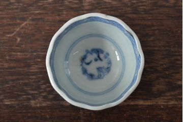 幕末〜明治　伊万里焼　成化年製　蛸唐草文向付4客(猪口、酒器)(R-045150)