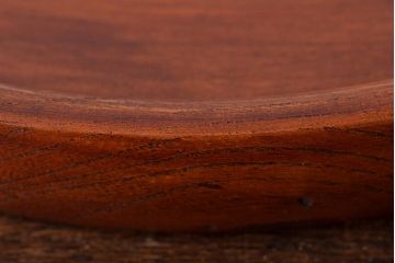 アンティーク雑貨　昭和初期　ケヤキ材製　明るい木色と木目が味わい深い丸盆(欅、トレー、お盆)(R-045151)