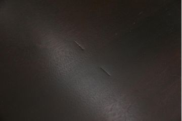 ビンテージ　松本民芸家具　洗練された佇まいが魅力の棚付きダイニングテーブル(食卓)(R-045169)