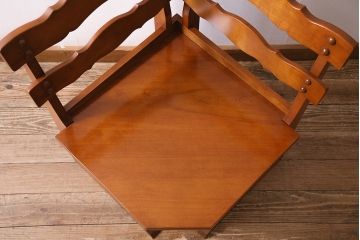 中古　横浜ダニエル(daniel)　A-534　木の温もりを感じるベンチコーナーチェア(ベンチ、ダイニングチェア、板座)(定価約37万円)(R-045179)