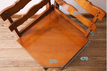 中古　横浜ダニエル(daniel)　A-534　木の温もりを感じるベンチコーナーチェア(ベンチ、ダイニングチェア、板座)(定価約37万円)(R-045179)