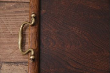 アンティーク雑貨　和製アンティーク　大正期　使い込まれた味わいが魅力の木製トレー(角盆、お盆)(R-045181)