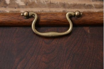 アンティーク雑貨　和製アンティーク　大正期　使い込まれた味わいが魅力の木製トレー(角盆、お盆)(R-045181)