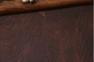 アンティーク雑貨　和製アンティーク　大正期　使い込まれた味わいが魅力の木製トレー(角盆、お盆)(R-045181)