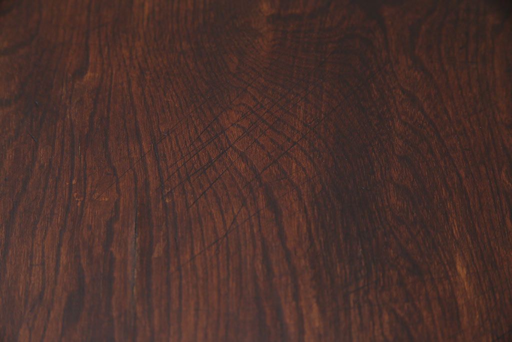 アンティーク雑貨　和製アンティーク　大正期　使い込まれた味わいが魅力の木製トレー(角盆、お盆)(R-045181)