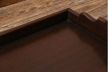アンティーク雑貨　イギリスアンティーク　マホガニー材　気品漂う木製トレー(大)(サービングトレイ、角盆、お盆)(R-045182)